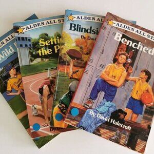 Set of 4 Alden All Stars Paperbacks - 90s Kids Books Sports Teams